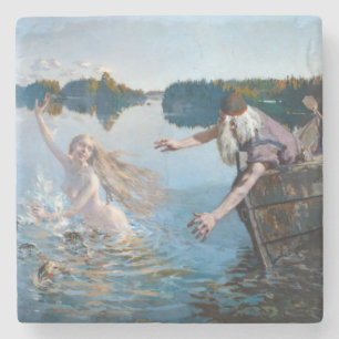 Akseli Gallen-Kallela - Aino Triptych Steinuntersetzer