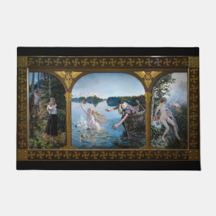 Akseli Gallen-Kallela - Aino-Triptychon Fußmatte