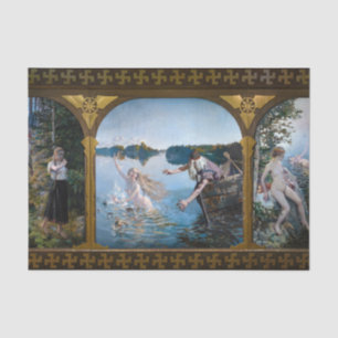 Akseli Gallen-Kallela - Aino-Triptychon Seidenpapier