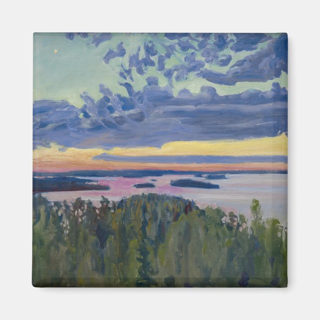 Akseli Gallen-Kallela - Blick auf einen See bei So Magnet (Vorne)