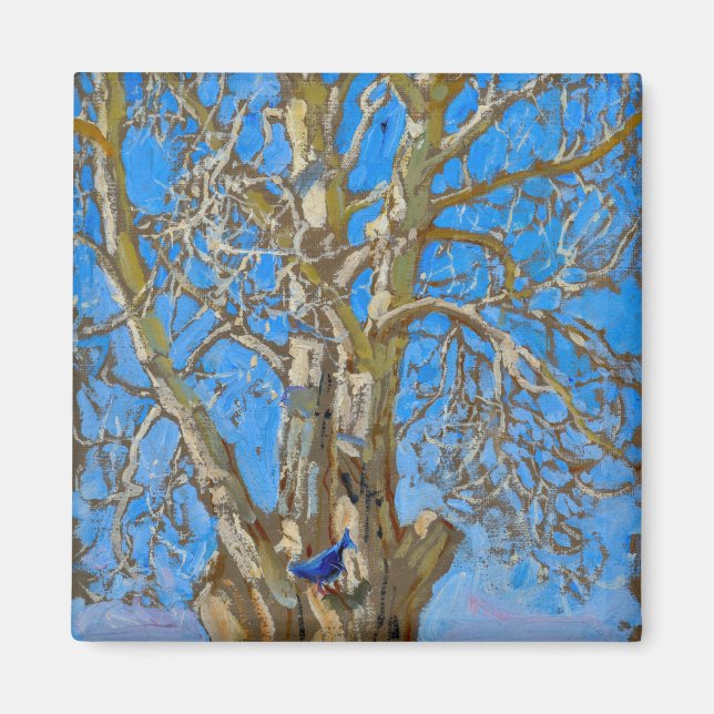 Akseli Gallen-Kallela - Crack Willow und Blue Bird Magnet (Vorne)