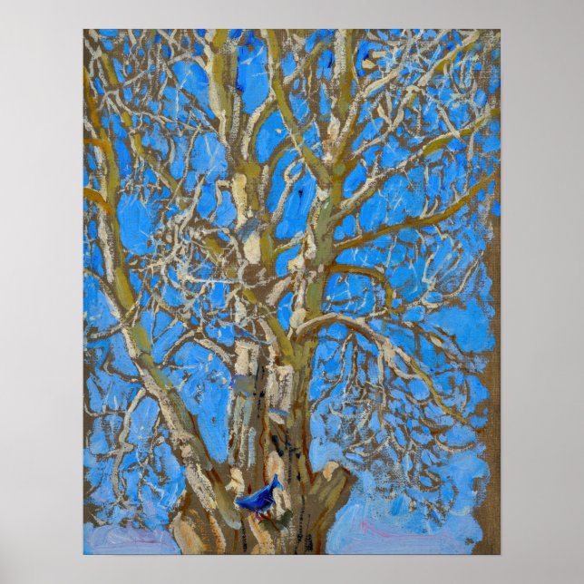 Akseli Gallen-Kallela - Crack Willow und Blue Bird Poster (Vorne)