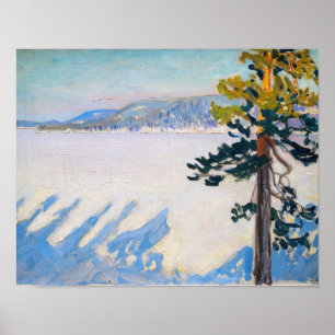 Akseli Gallen-Kallela - Der Ruovesi-See im Winter Poster