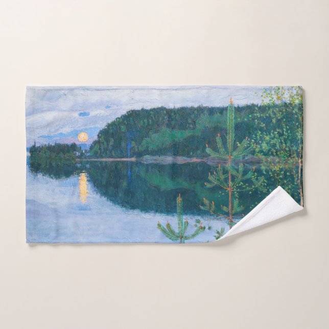 Akseli Gallen-Kallela - Frühlingsnacht Badhandtuch Set (Handtuch)
