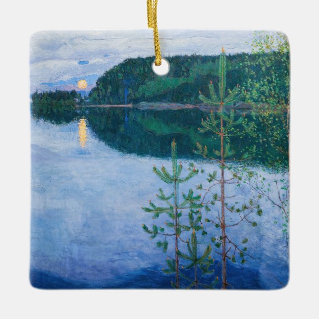 Akseli Gallen-Kallela - Frühlingsnacht Keramikornament (Vorderseite)