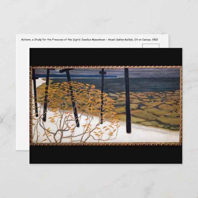 Akseli Gallen-Kallela - Herbst Postkarte (Vorne/Hinten)