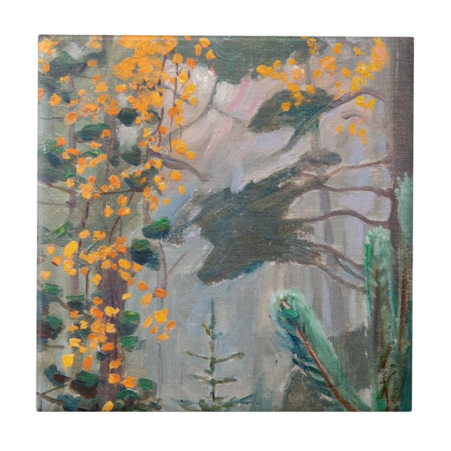 Akseli Gallen-Kallela - Herbstwald Fliese (Vorderseite)