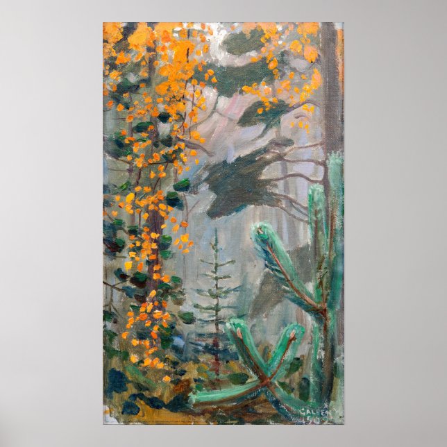 Akseli Gallen-Kallela - Herbstwald Poster (Vorne)