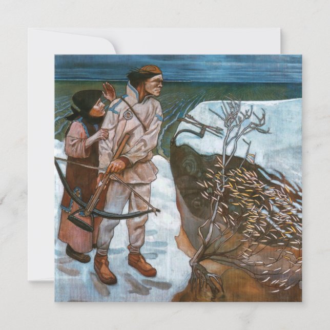 Akseli Gallen-Kallela - Joukahainen-Rache Dankeskarte (Vorderseite)