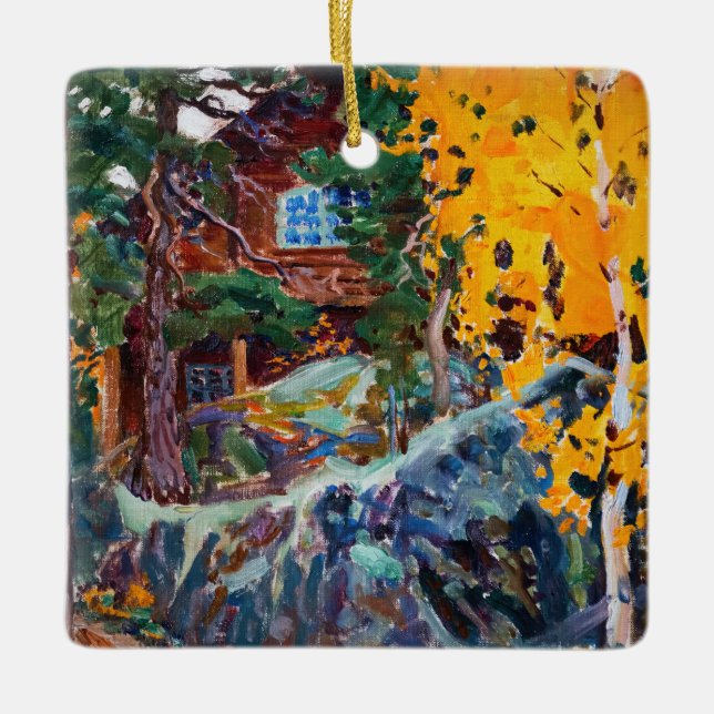 Akseli Gallen-Kallela - Kalela im Herbst Keramikornament (Vorderseite)