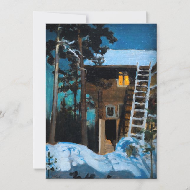 Akseli Gallen-Kallela - Kalela im Winter Dankeskarte (Vorderseite)