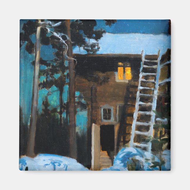 Akseli Gallen-Kallela - Kalela im Winter Magnet (Vorne)