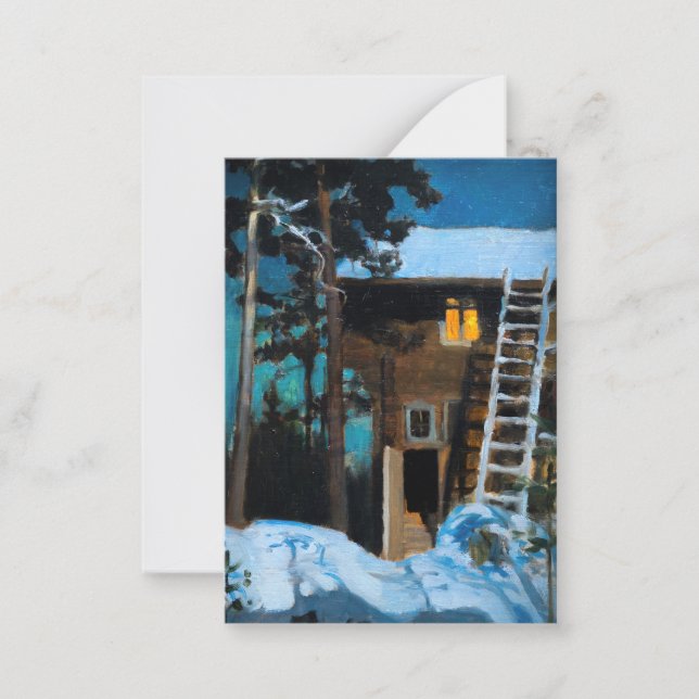 Akseli Gallen-Kallela - Kalela im Winter Mitteilungskarte (Vorderseite)