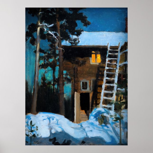 Akseli Gallen-Kallela - Kalela im Winter Poster (Vorne)