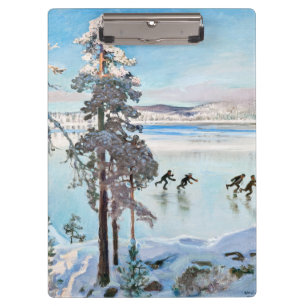 Akseli Gallen-Kallela - Schlittschuhläufer in der  Klemmbrett