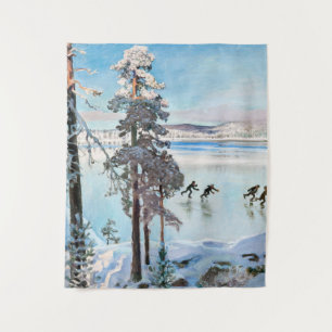 Akseli Gallen-Kallela - Schlittschuhläufer in der  Wandteppich