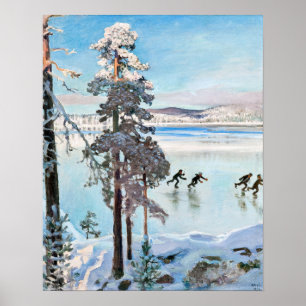 Akseli Gallen-Kallela - Schlittschuhläufer nahe de Poster