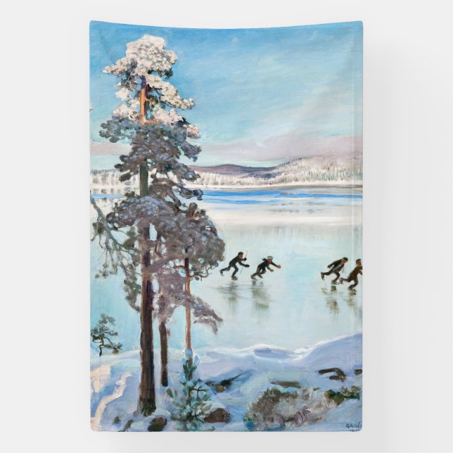 Akseli Gallen-Kallela - Skater in der Nähe von Kal Banner (Vertikal)