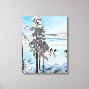 Akseli Gallen-Kallela - Skater in der Nähe von Kal Leinwanddruck