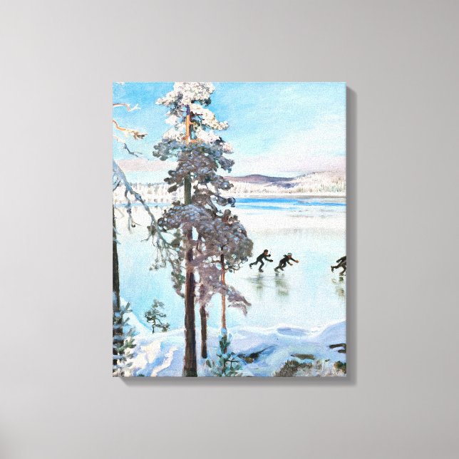 Akseli Gallen-Kallela - Skater in der Nähe von Kal Leinwanddruck (Vorderseite)