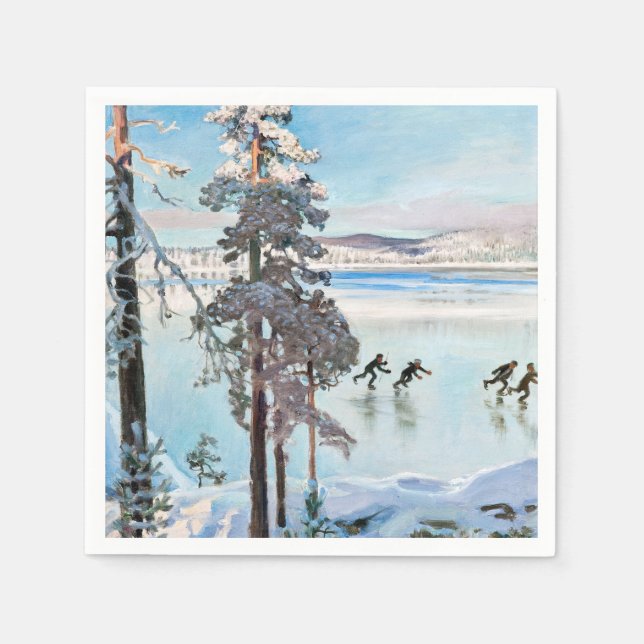 Akseli Gallen-Kallela - Skater in der Nähe von Kal Serviette (Vorderseite)