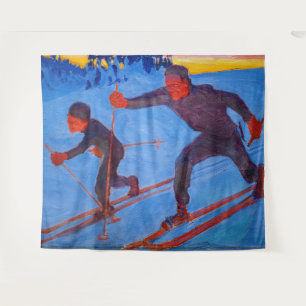 Akseli Gallen-Kallela - Skiers Wandteppich