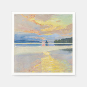 Akseli Gallen-Kallela - Sonnenuntergang über dem R Serviette