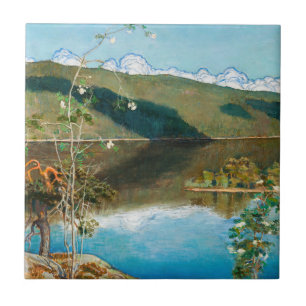 Akseli Gallen-Kallela - Thunderwolken am Horizont Fliese