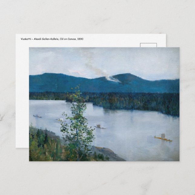 Akseli Gallen-Kallela - Vuokatti Postkarte (Vorne/Hinten)