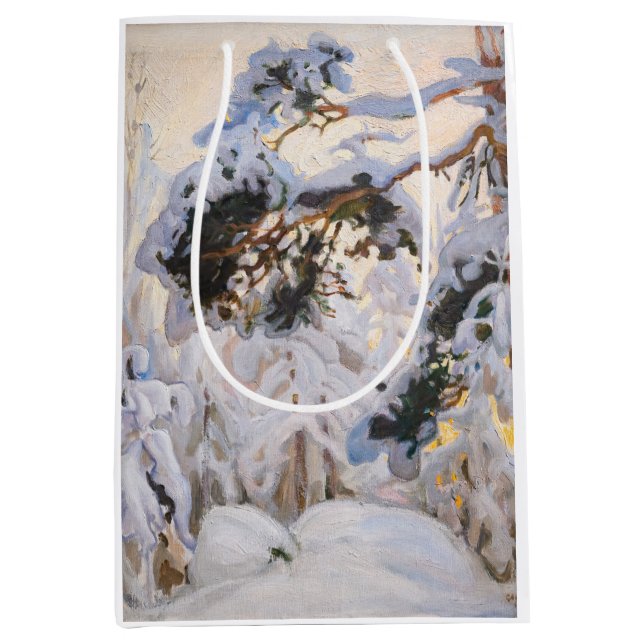 Akseli Gallen-Kallela - Wald im Winter Mittlere Geschenktüte (Vorderseite)