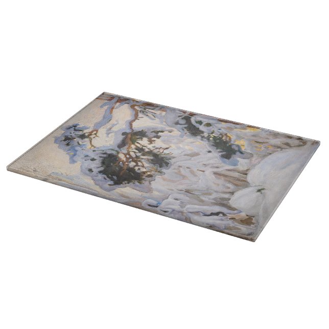 Akseli Gallen-Kallela - Wald im Winter Schneidebrett (Ecke)