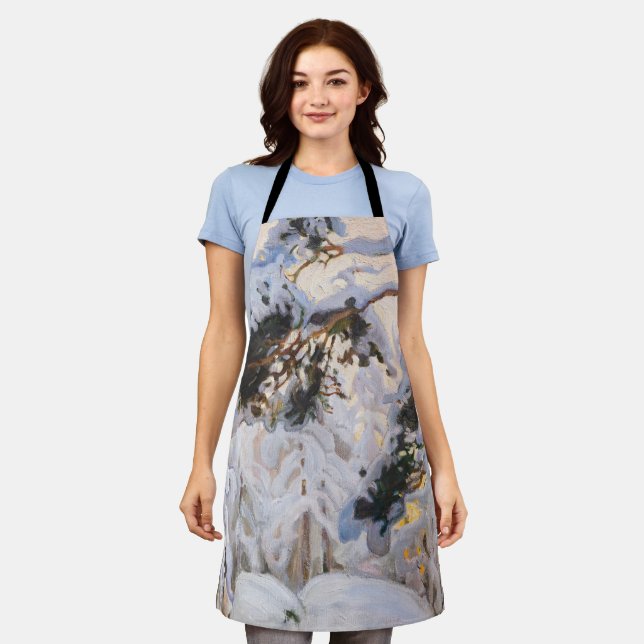 Akseli Gallen-Kallela - Wald im Winter Schürze (Getragen)