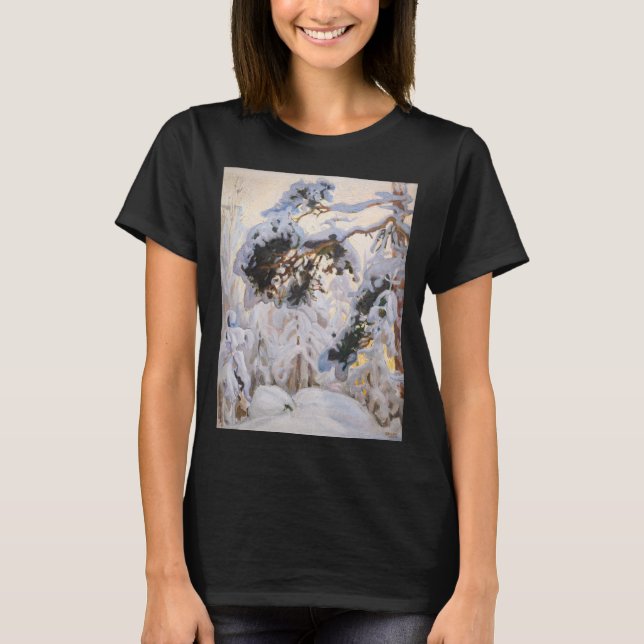 Akseli Gallen-Kallela - Wald im Winter T-Shirt (Vorderseite)