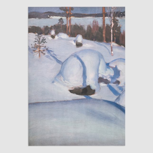 Akseli Gallen-Kallela - Winterlandschaft #1 Seidenpapier (Von Creator hochgeladen)