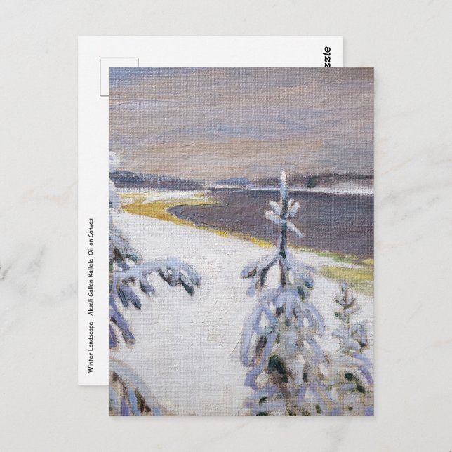 Akseli Gallen-Kallela - Winterlandschaft #2 Postkarte (Vorne/Hinten)