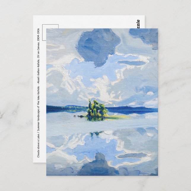 Akseli Gallen-Kallela - Wolken oberhalb eines Sees Postkarte (Vorne/Hinten)