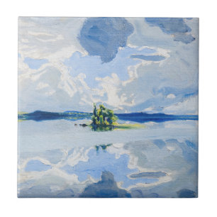 Akseli Gallen-Kallela - Wolken über einem See Fliese