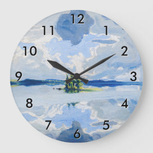 Akseli Gallen-Kallela - Wolken über einem See Große Wanduhr