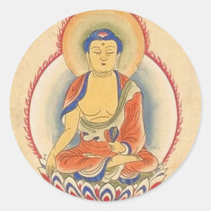 Akshobhya Buddha Runder Aufkleber