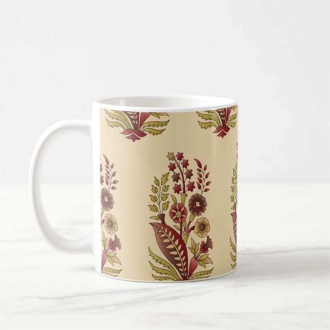 Akstract mughal motif Bunch Muster Hintergrund des Kaffeetasse (Links)