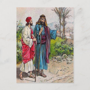 Akt 11:19-26 Barnabas bringt Saul in Antioch Post Postkarte