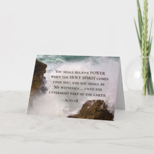Akt 1:8 Sie erhalten POWER Bibelverse Karte