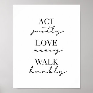Akt Justy Liebe Mercy Walk Humbly Poster