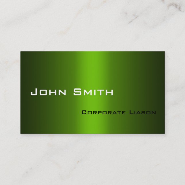 Aktien von Green Standard Business Cards Visitenkarte (Vorderseite)