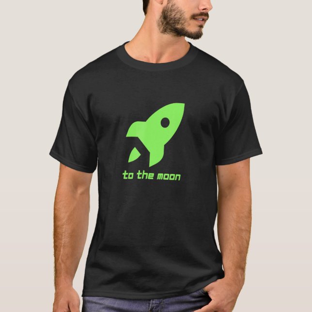 Aktienmarkt - Auf dem Mond Kurze, unter Druck steh T-Shirt (Vorderseite)