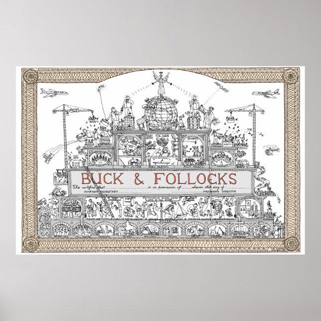 Aktienzertifikat von tim hunkin poster (Vorne)