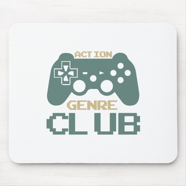 Aktion Genre Club-Gaming-Gamer-Game-Funny Mousepad (Vorne)