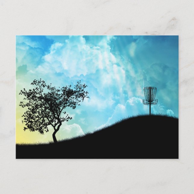 Aktionskorb auf einem Hügel #2 Postkarte (Vorderseite)