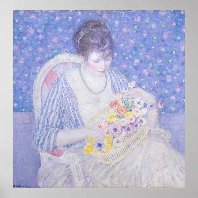 Aktionskorb für Blume - F C Frieseke Fine Art Post Poster (Vorne)