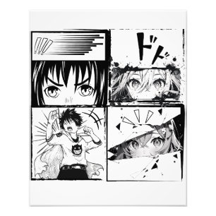 Aktionsrahmen für Retro-Anime Fotodruck